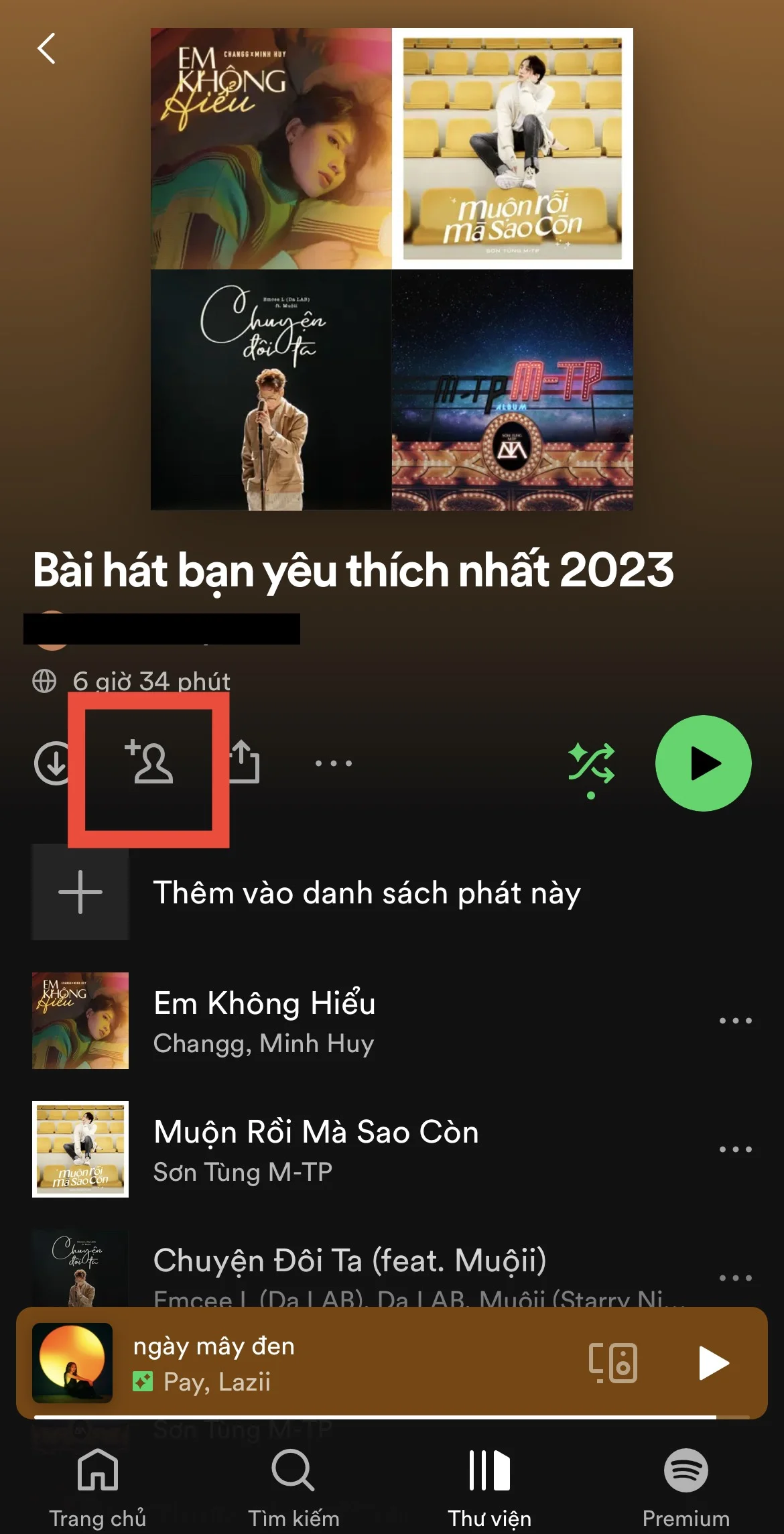 Cách thêm cộng sự vào danh sách phát trên Spotify