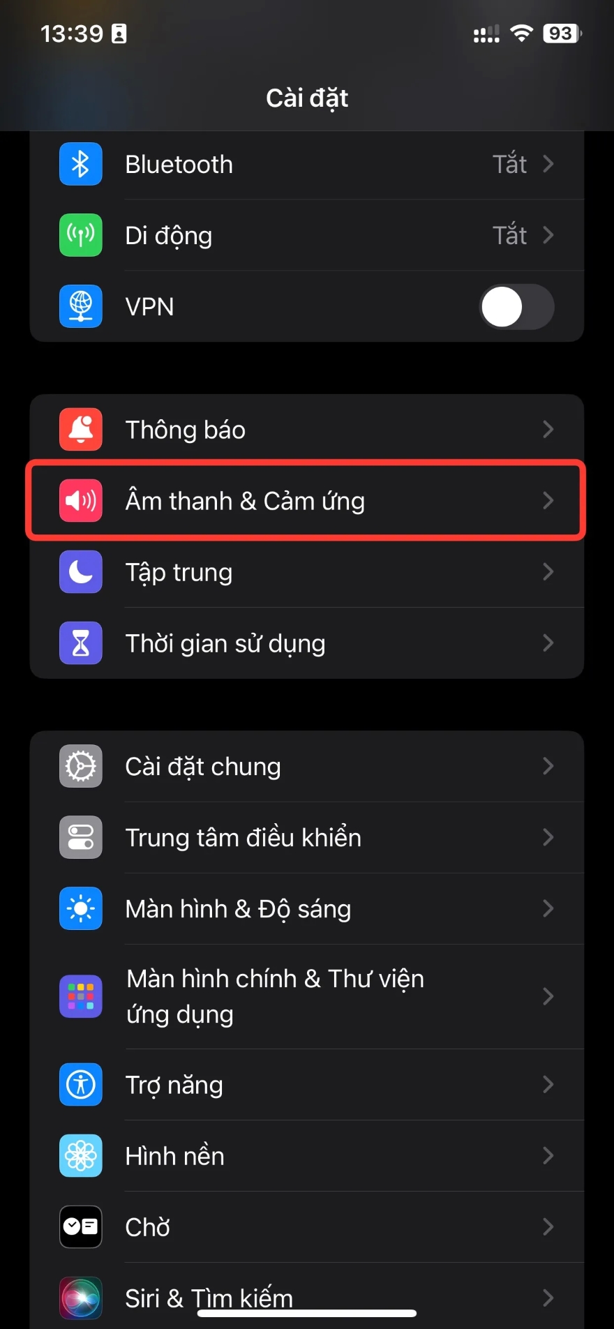 Cách tắt tính năng rung trên iPhone