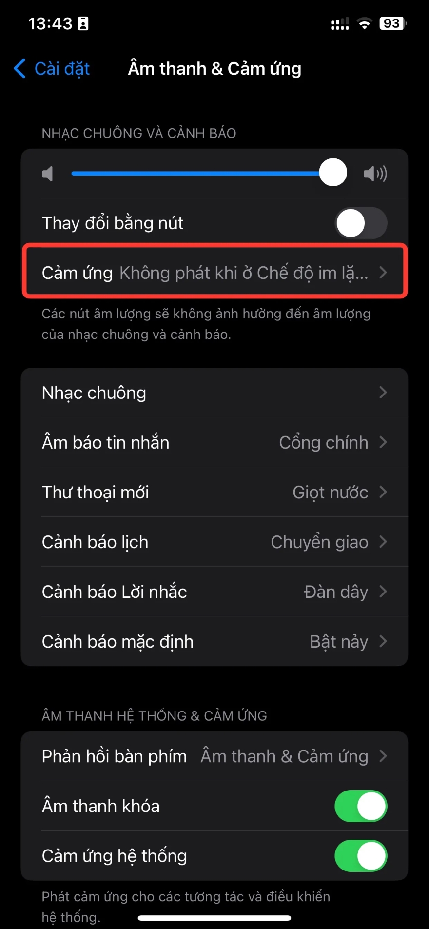 Cách tắt tính năng rung trên iPhone
