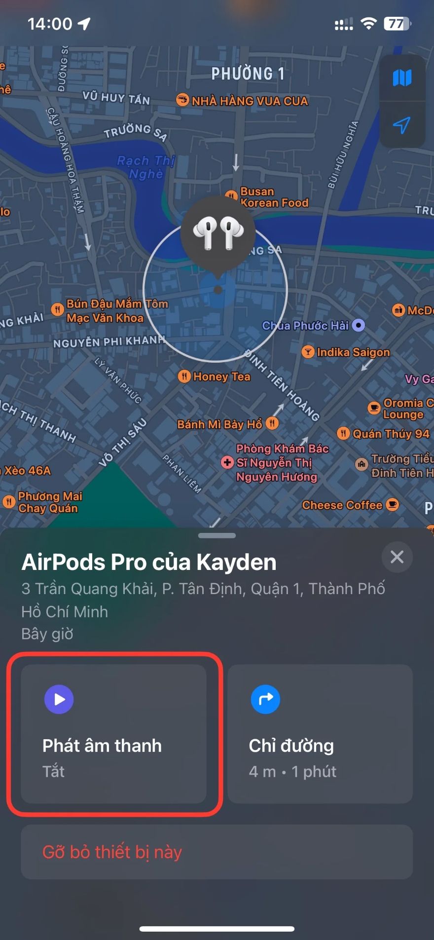 Cách tìm kén sạc AirPods khi không có tai nghe bên trong 