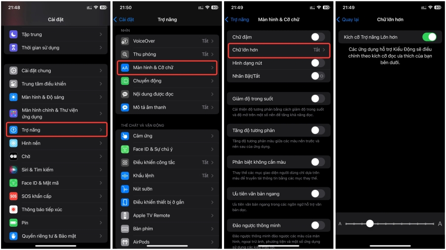 Cách tuỳ chỉnh iPhone cho người cao tuổi 