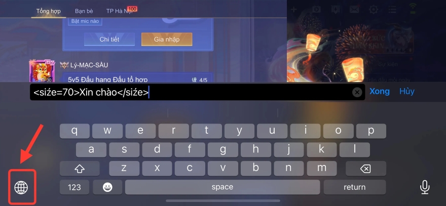 Cách viết chữ siêu to trong Liên Quân