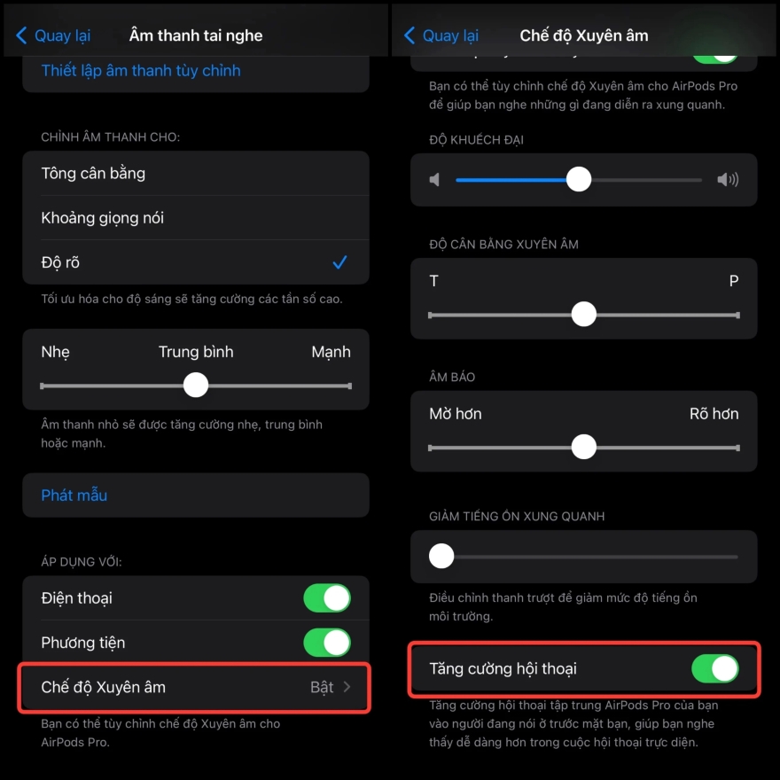 Cải thiện chất lượng âm thanh của AirPods Pro 2