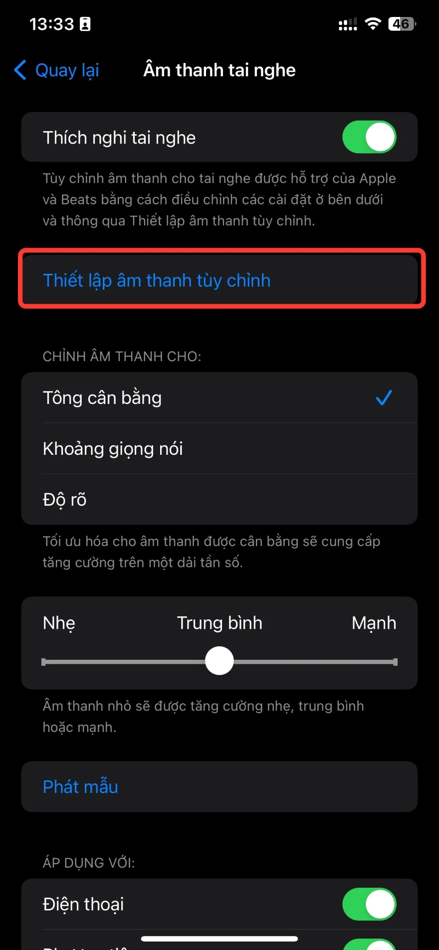 ​Cải thiện chất lượng âm thanh của AirPods Pro 2