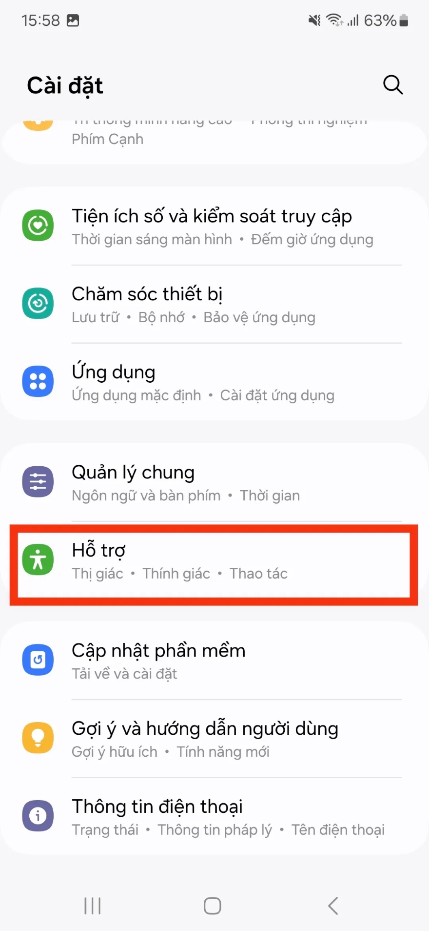 chụp ảnh màn hình trên Galaxy mà không cần nút bấm