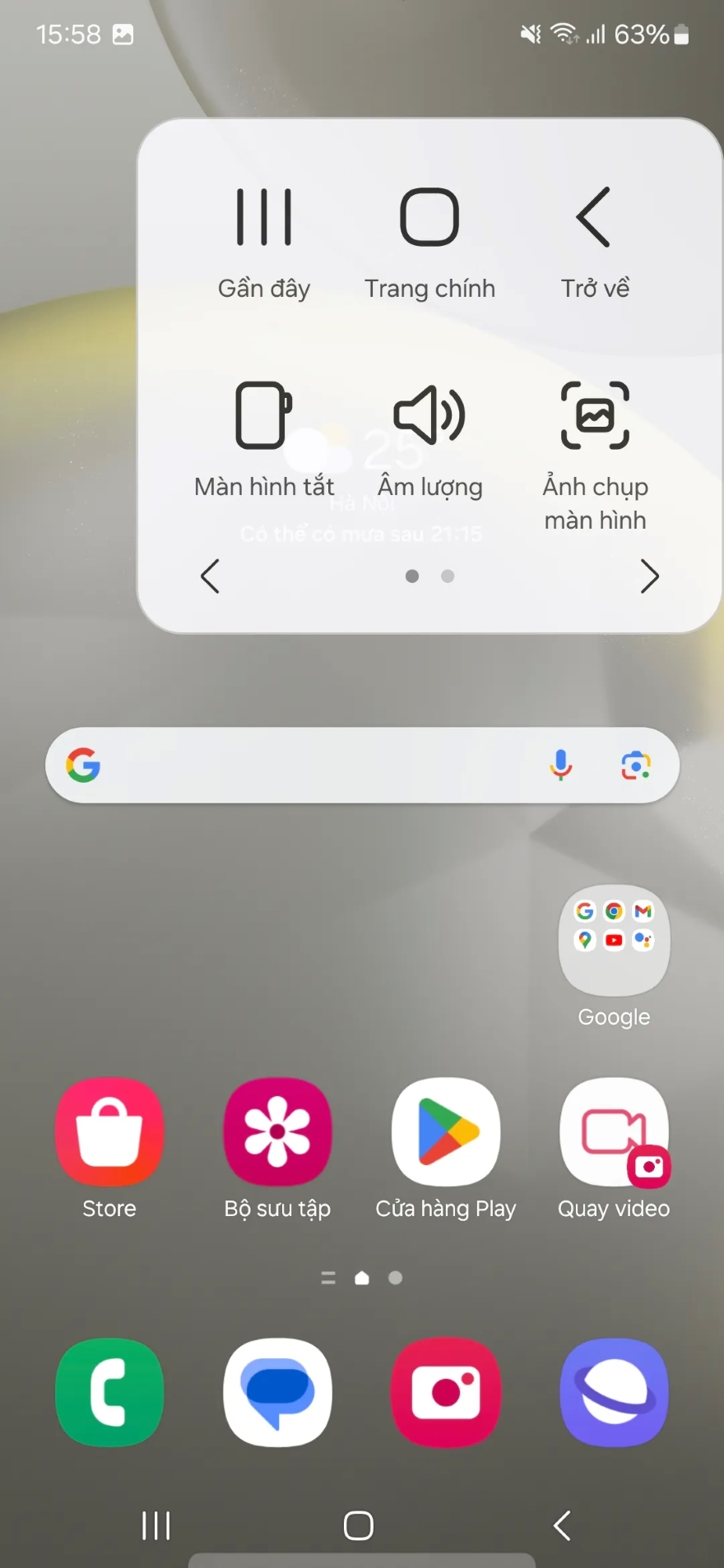 chụp ảnh màn hình trên Galaxy mà không cần nút bấm