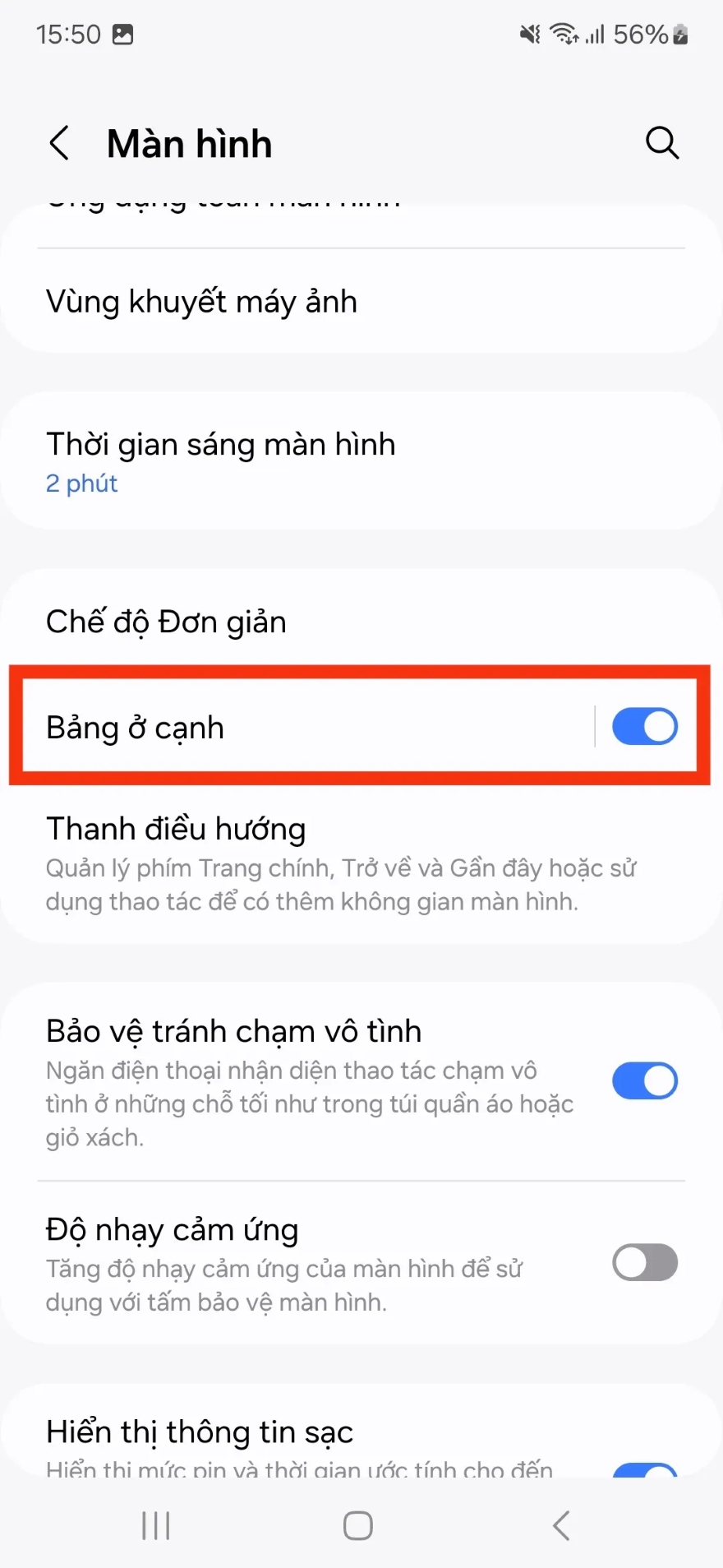 chụp ảnh màn hình trên Galaxy mà không cần nút bấm
