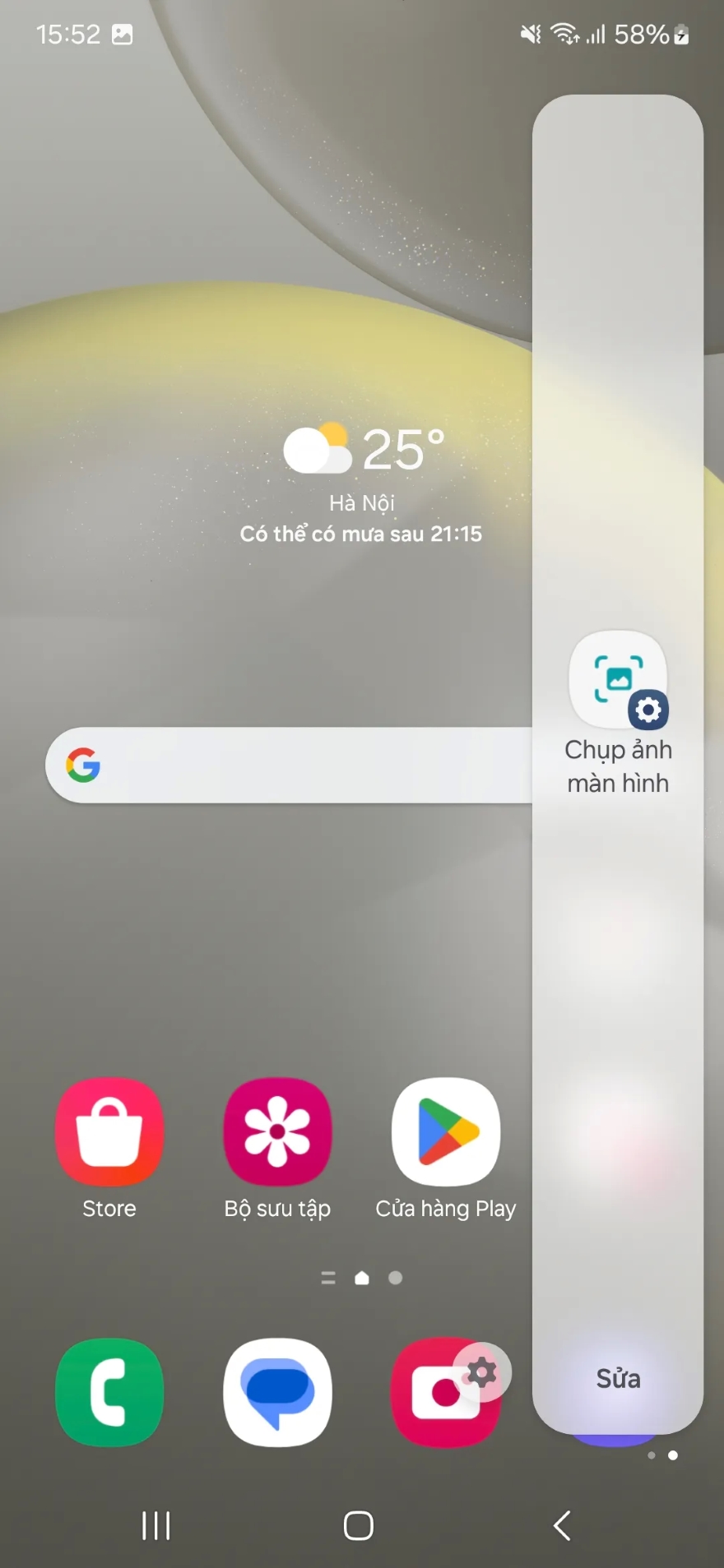 chụp ảnh màn hình trên Galaxy mà không cần nút bấm