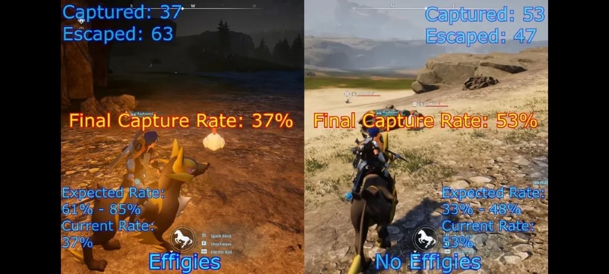 Lifmunk Effigies làm giảm tỷ lệ bắt trong Palworld