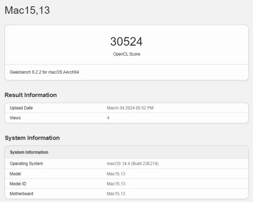 MacBook Air M3 có hiệu năng ngang ngửa với MacBook Pro M3
