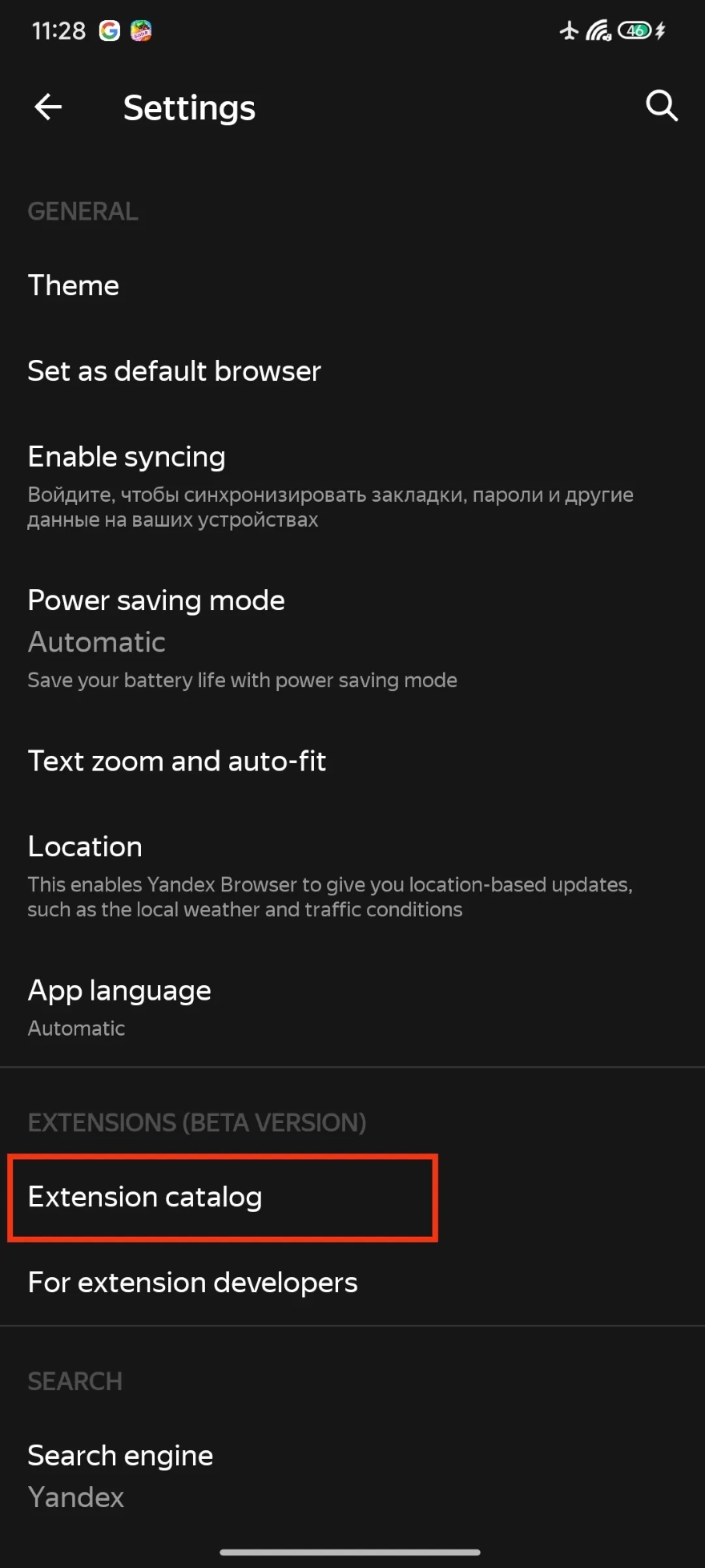 sử dụng tiện ích mở rộng Chrome trên trình duyệt Android