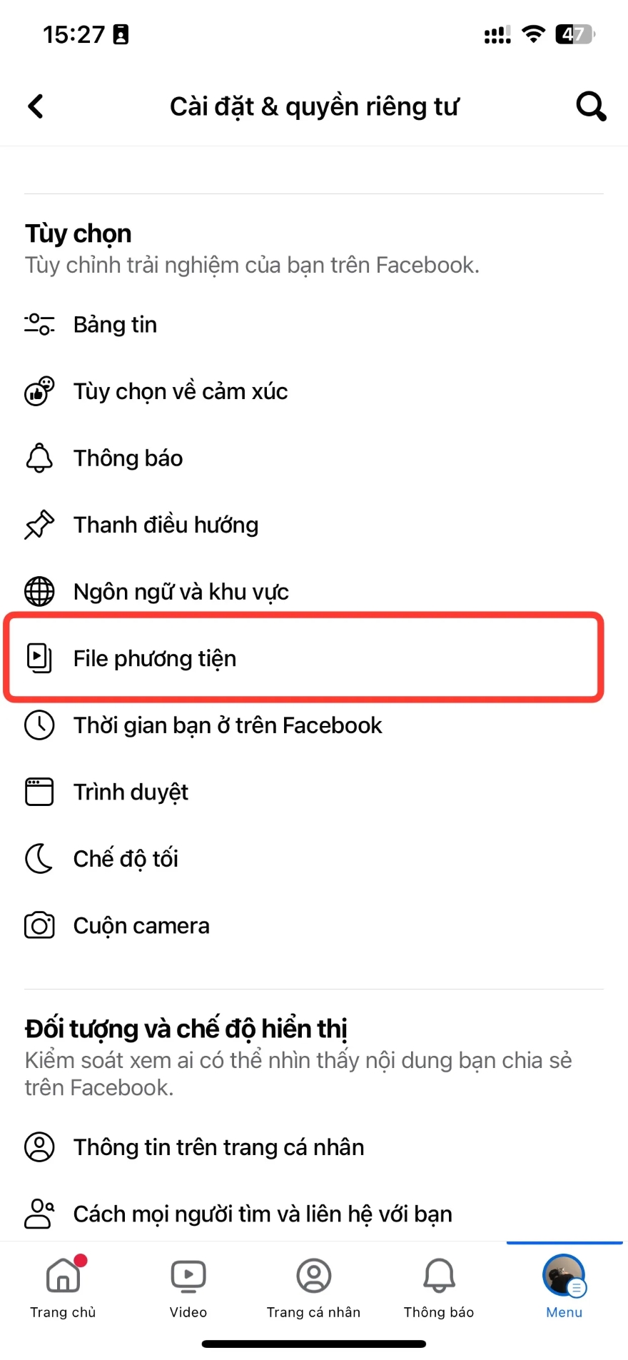 tắt âm thanh facebook trên iphone