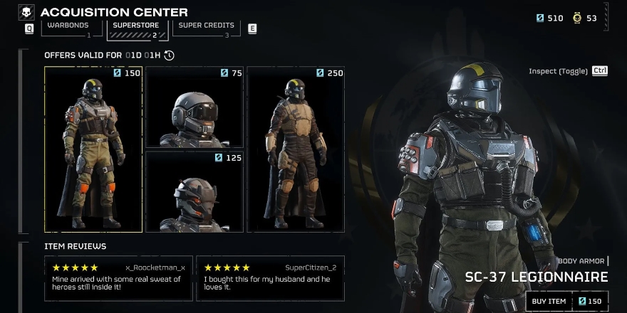 Các bộ giáp tốt nhất trong Helldivers 2