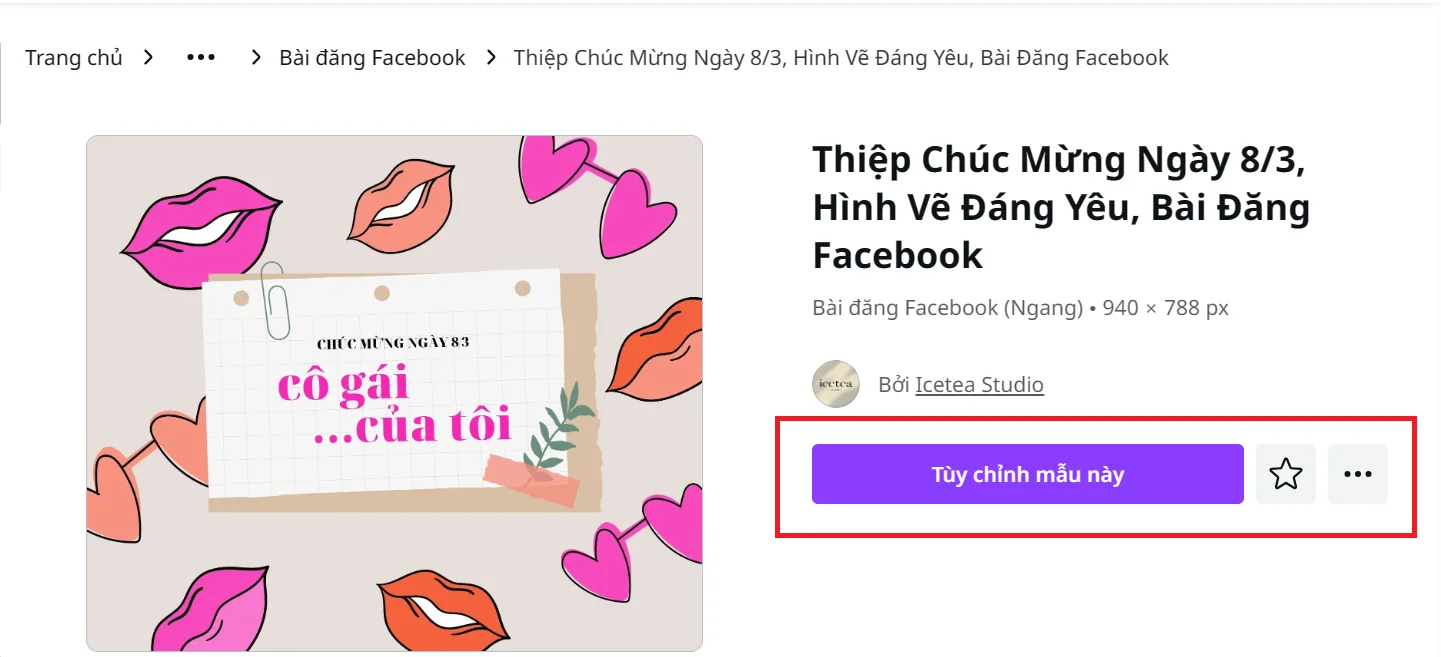 Cách Làm Thiệp 8.3 Tặng Nửa Kia Với Canva