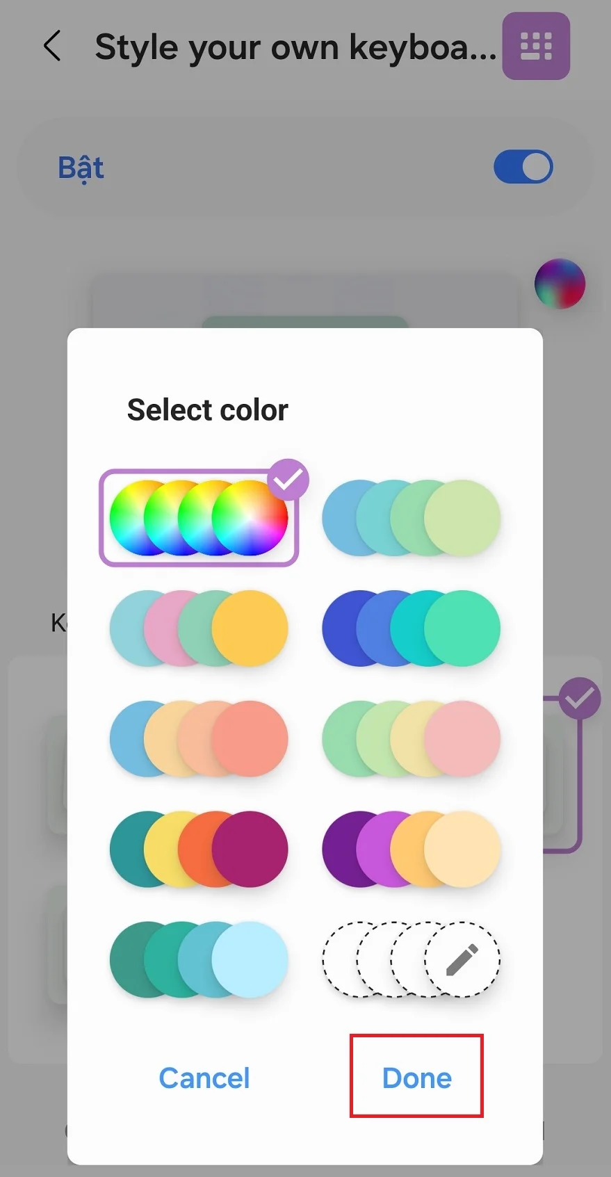 Cách thêm hiệu ứng LED RGB cho bàn phím Samsung