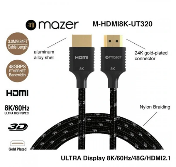 Cáp chuyển đổi Mazer UltraThin HDMI to HDMI 8K 3m
