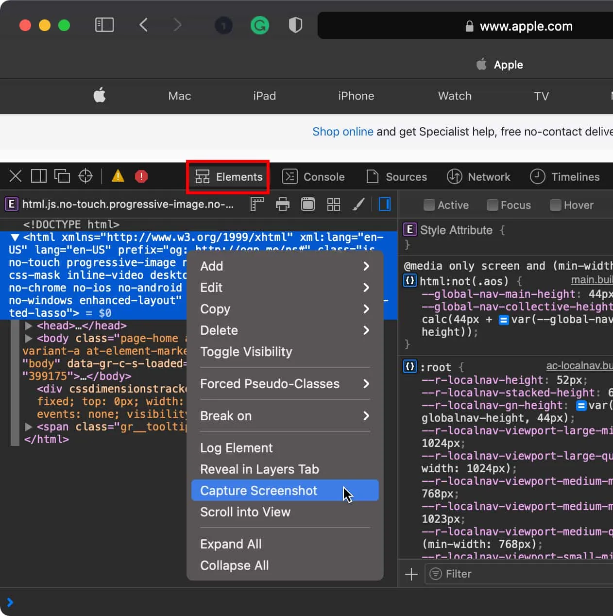 chụp màn hình toàn trang trên iPhone và Mac