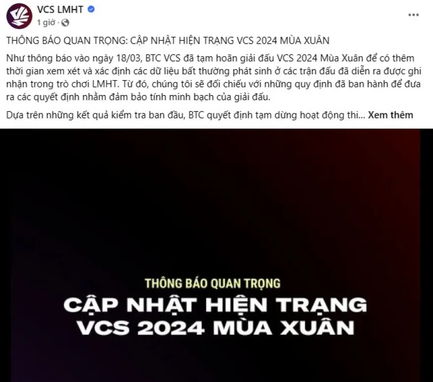 Drama VCS 2024 có kết quả