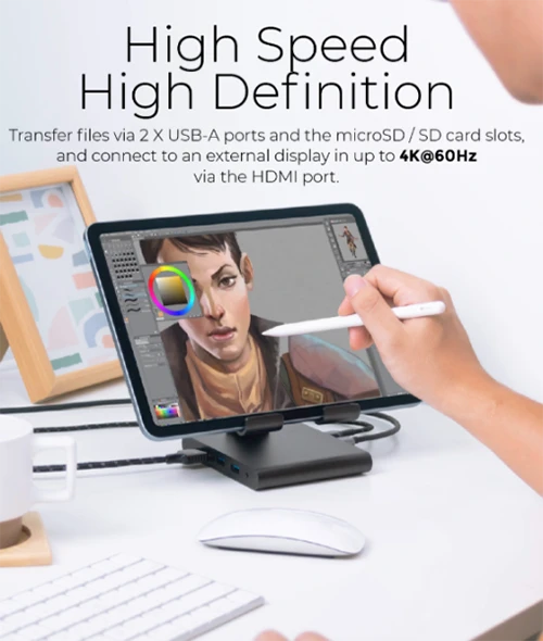 Hub chuyển đổi Mazer 8 in 1 Type-C