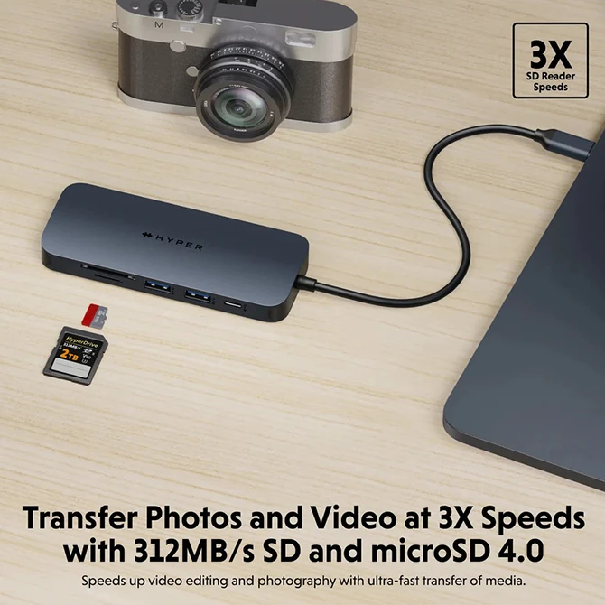 Hub chuyển đổi HyperDrive Next 8 in 1 Port Type-C HD4004GL