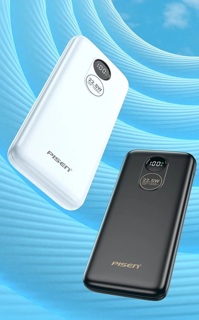 Pin sạc dự phòng Pisen 10.000 mAh 22.5W Power Round