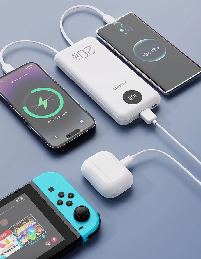 Pin sạc dự phòng Pisen 10.000 mAh 20W PowerFo Library