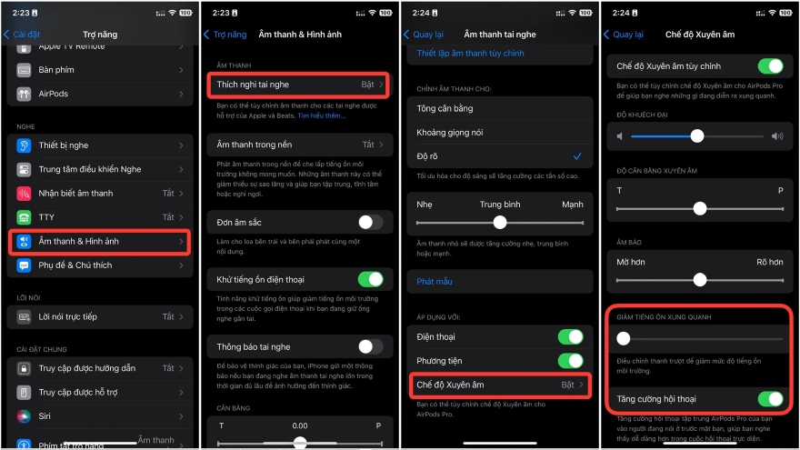 sử dụng AirPods Pro 2 như một thiết bị trợ thính