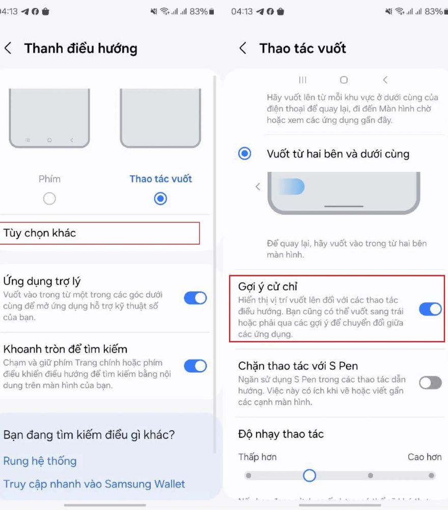 Ẩn thanh điều hướng mà vẫn dùng được Circle to Search