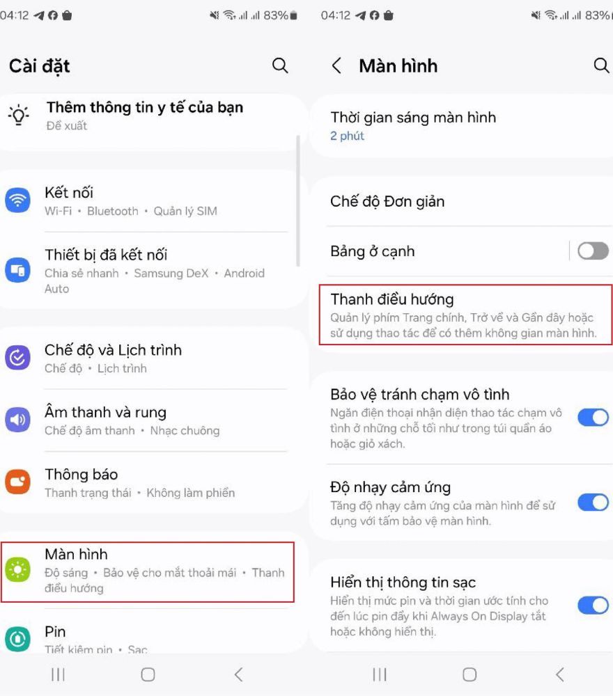 Ẩn thanh điều hướng mà vẫn dùng được Circle to Search