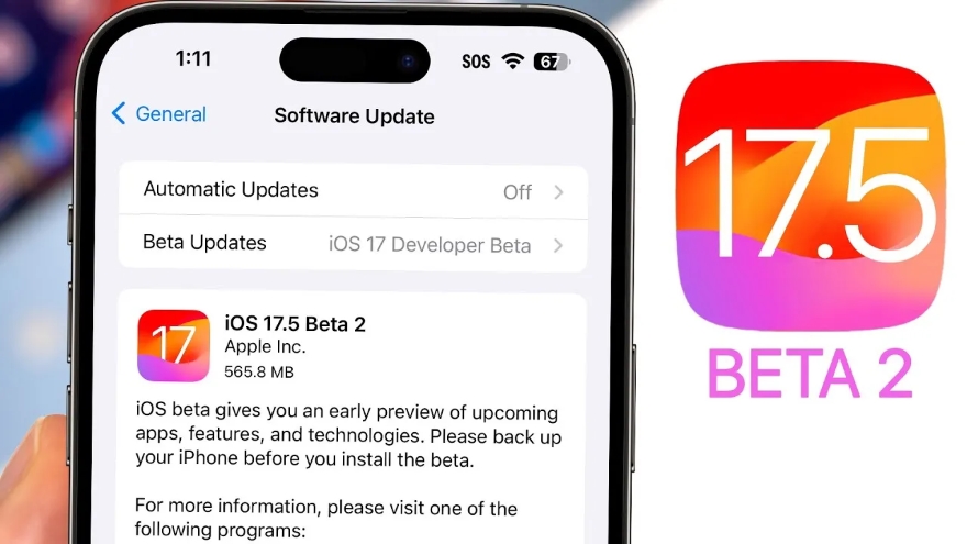 Apple phát hành iOS 17.5 Beta 2