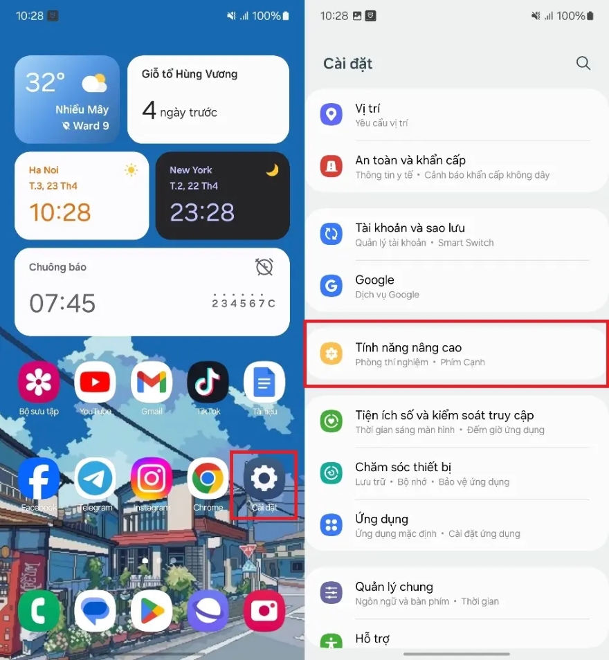 Thiết lập tính năng chạm 2 lần để mở màn hình trên Galaxy