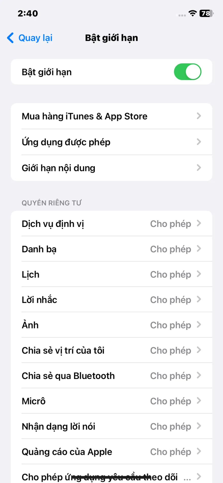 Cách cài đặt chế độ trẻ em trên iPhone 
