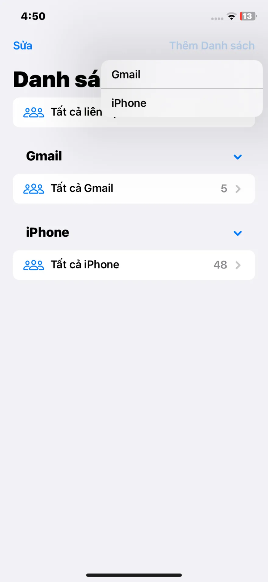 Cách phân loại danh bạ thành các nhóm trên iPhone 