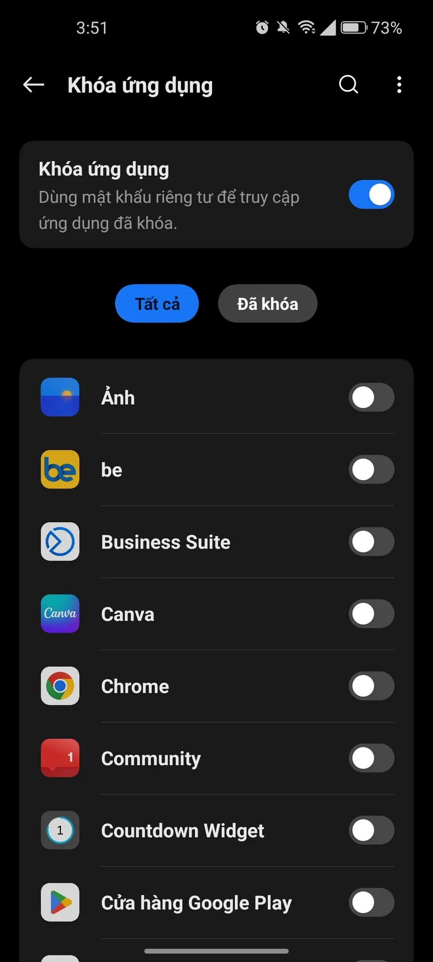 Cách đặt mật khẩu riêng cho ứng dụng Android 