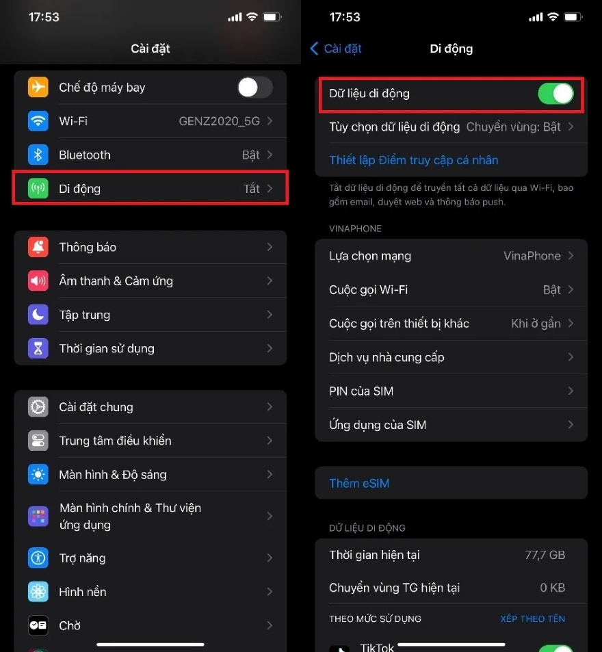 Cách để chuyển vùng dữ liệu trên iPhone