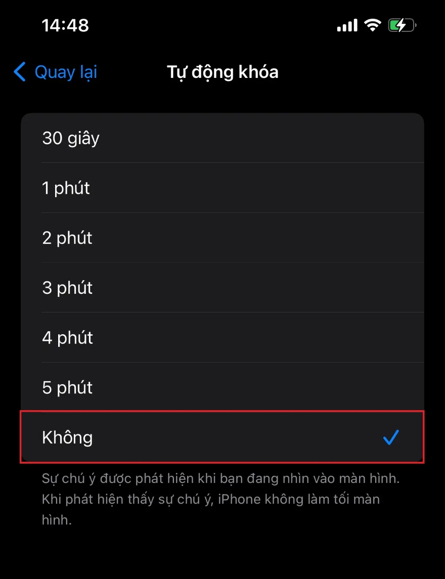 Cách để màn hình iPhone luôn sáng vô cùng đơn giản