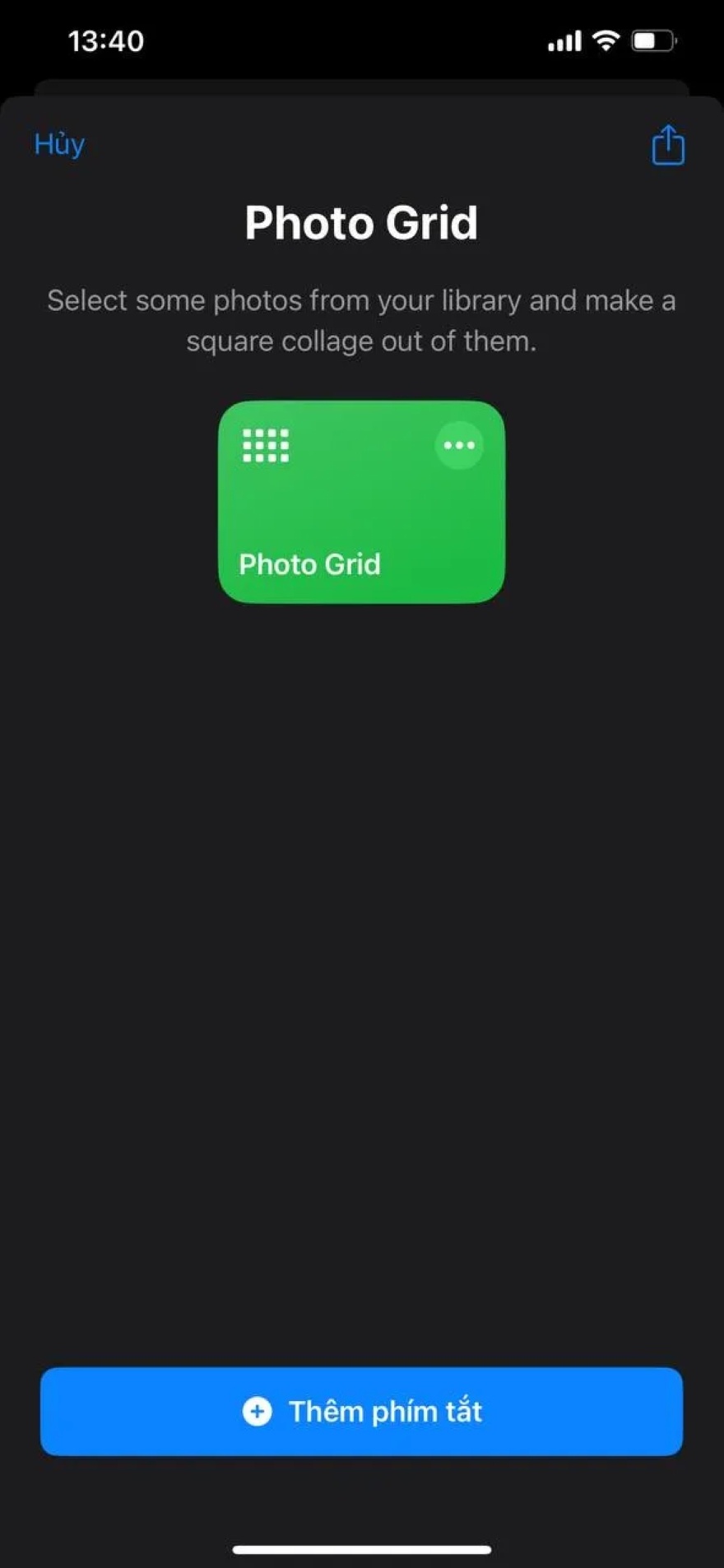 Cách ghép nhiều ảnh bằng phím tắt trên iPhone
