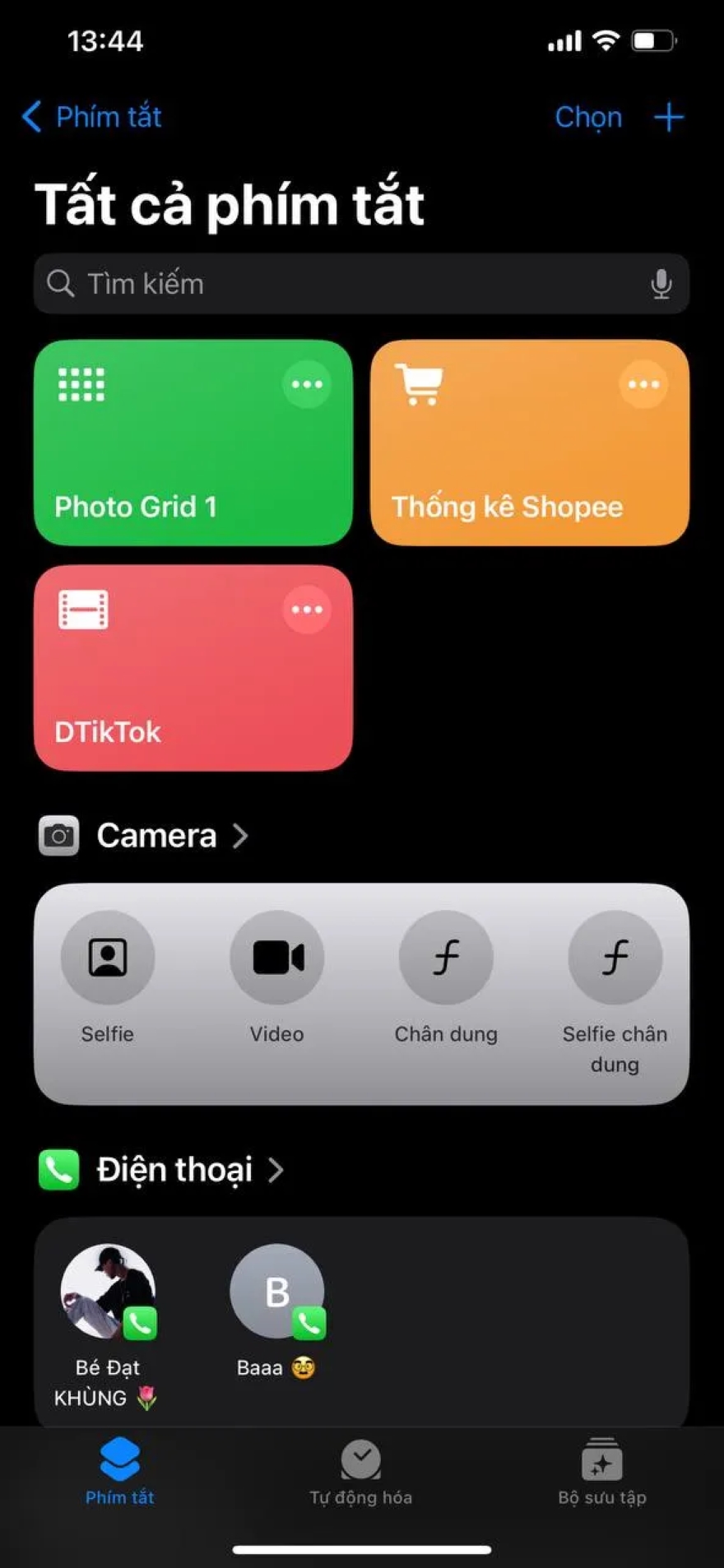 Cách ghép nhiều ảnh bằng phím tắt trên iPhone