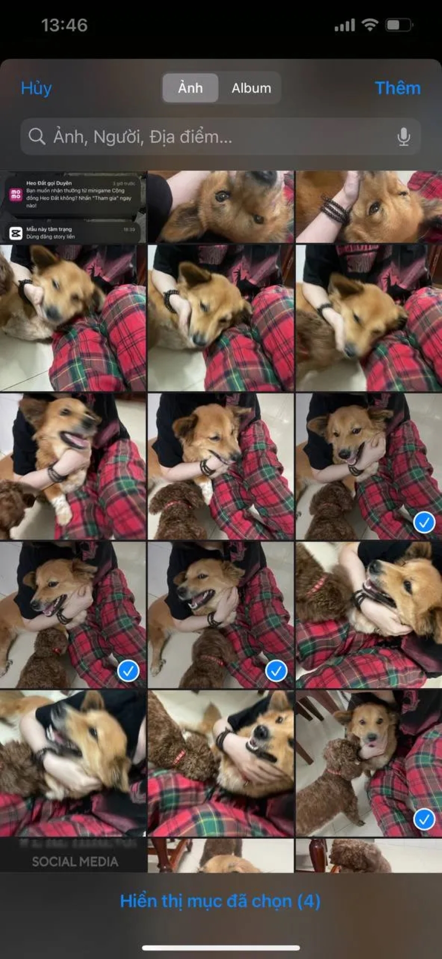 Cách ghép nhiều ảnh bằng phím tắt trên iPhone