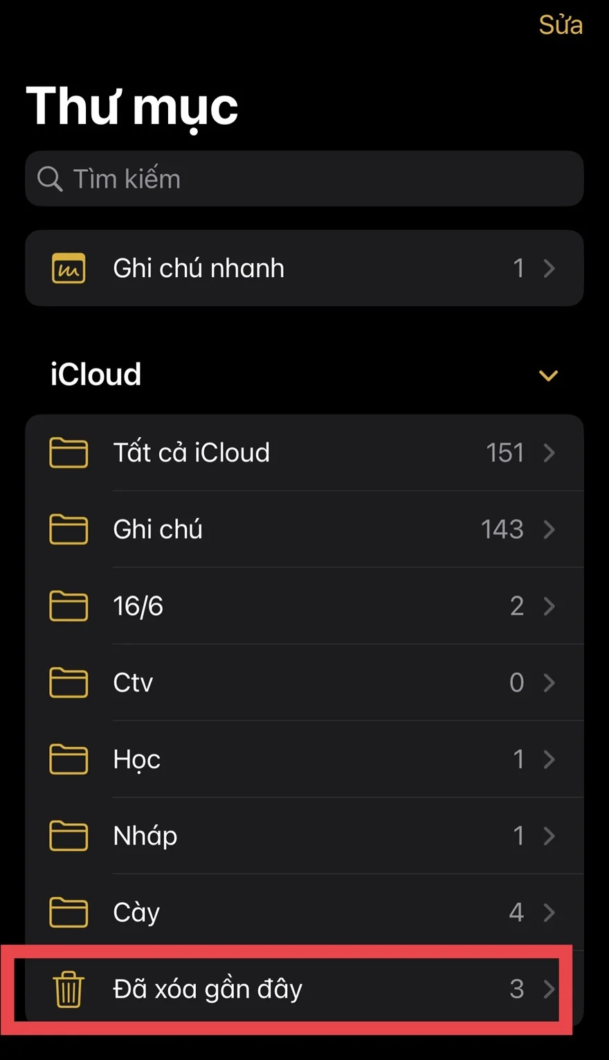 Cách khôi phục lại các ghi chú đã xóa trên iPhone