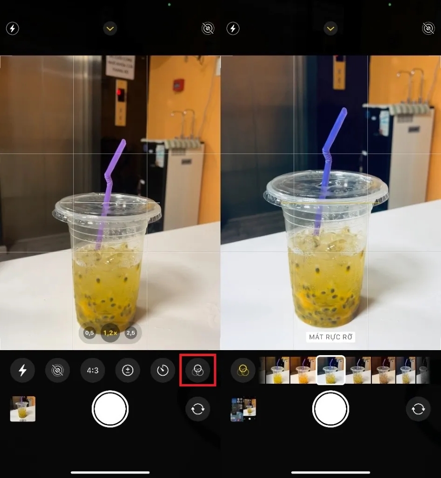 Cách sử dụng bộ lọc màu trên camera iPhone