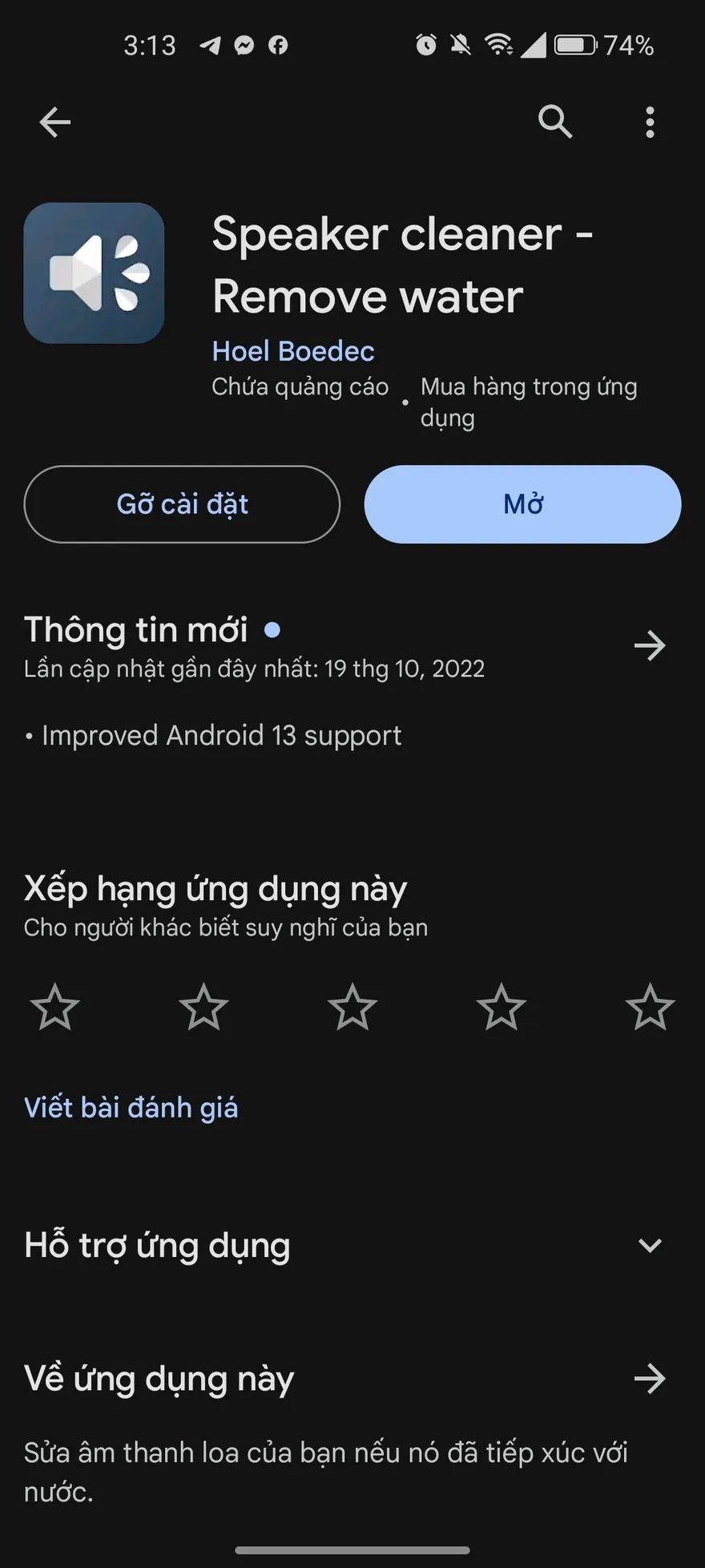 cách sử dụng ứng dụng làm sạch loa speaker cleaner
