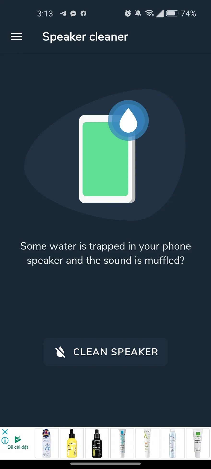 cách sử dụng ứng dụng làm sạch loa speaker cleaner