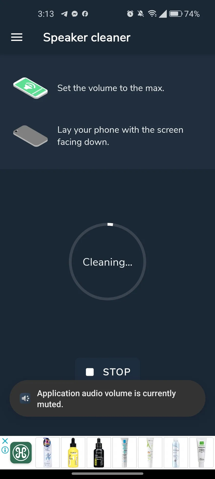 Cách sử dụng ứng dụng làm sạch loa Android Speaker cleaner 