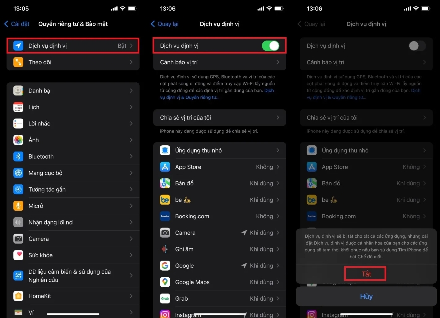 Cách tắt định vị trên iPhone nhanh chóng