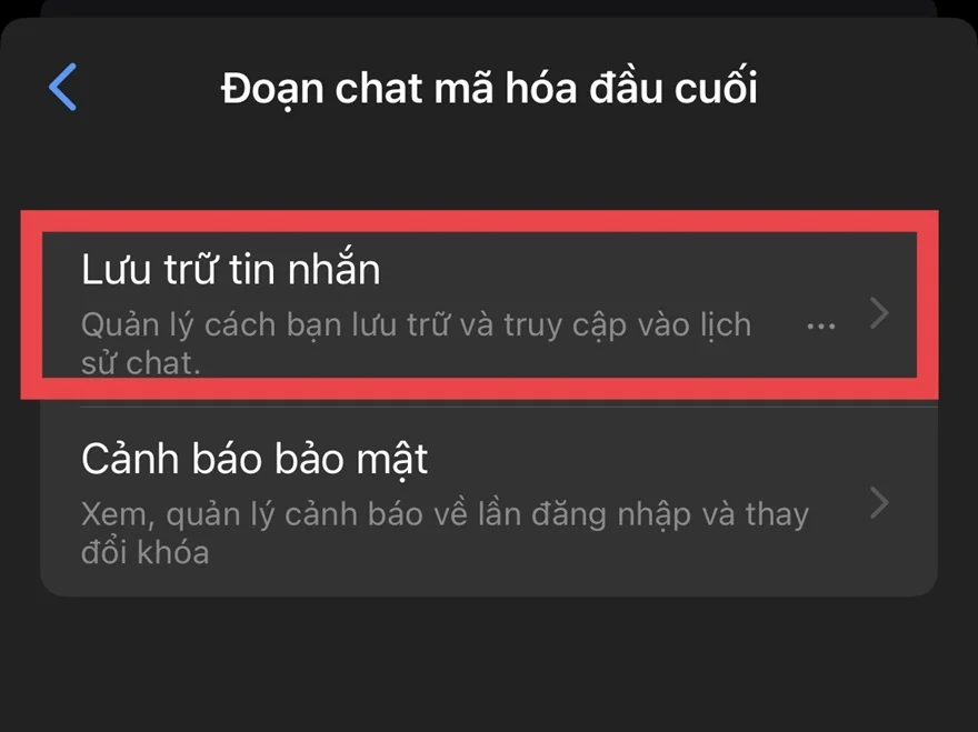 Cách tắt mã hóa đầu cuối trên tin nhắn Messenger