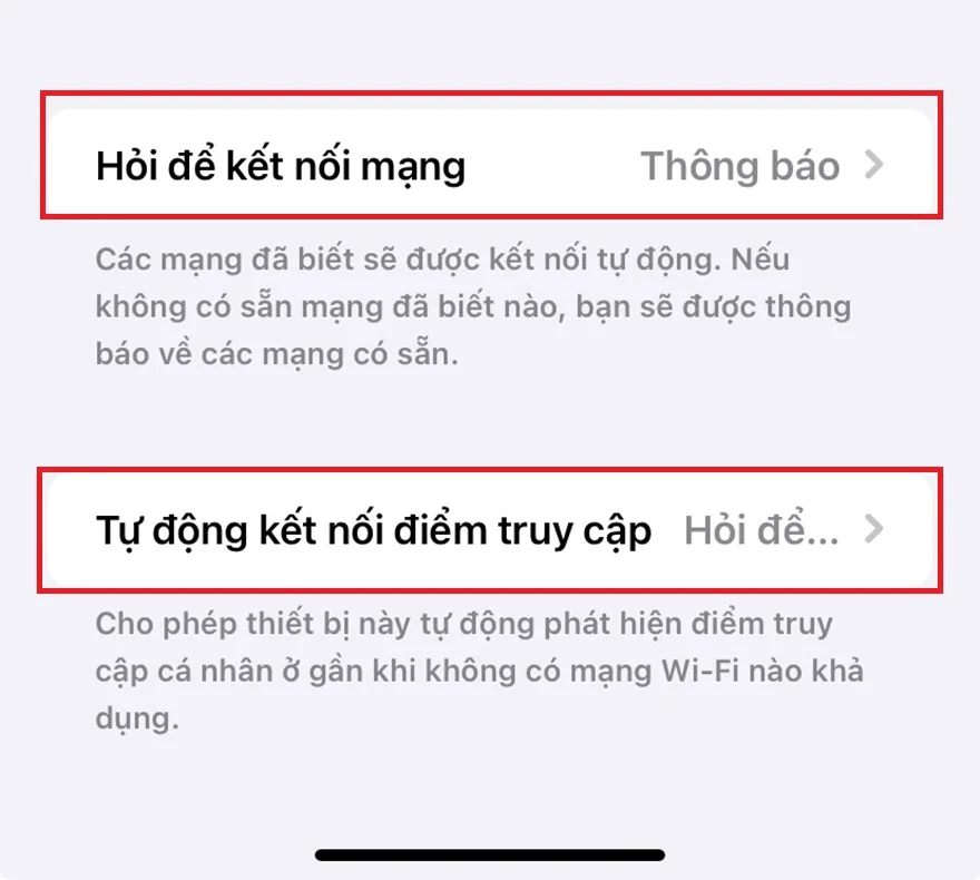 Cách tắt tự động tham gia WiFi công cộng trên iPhone