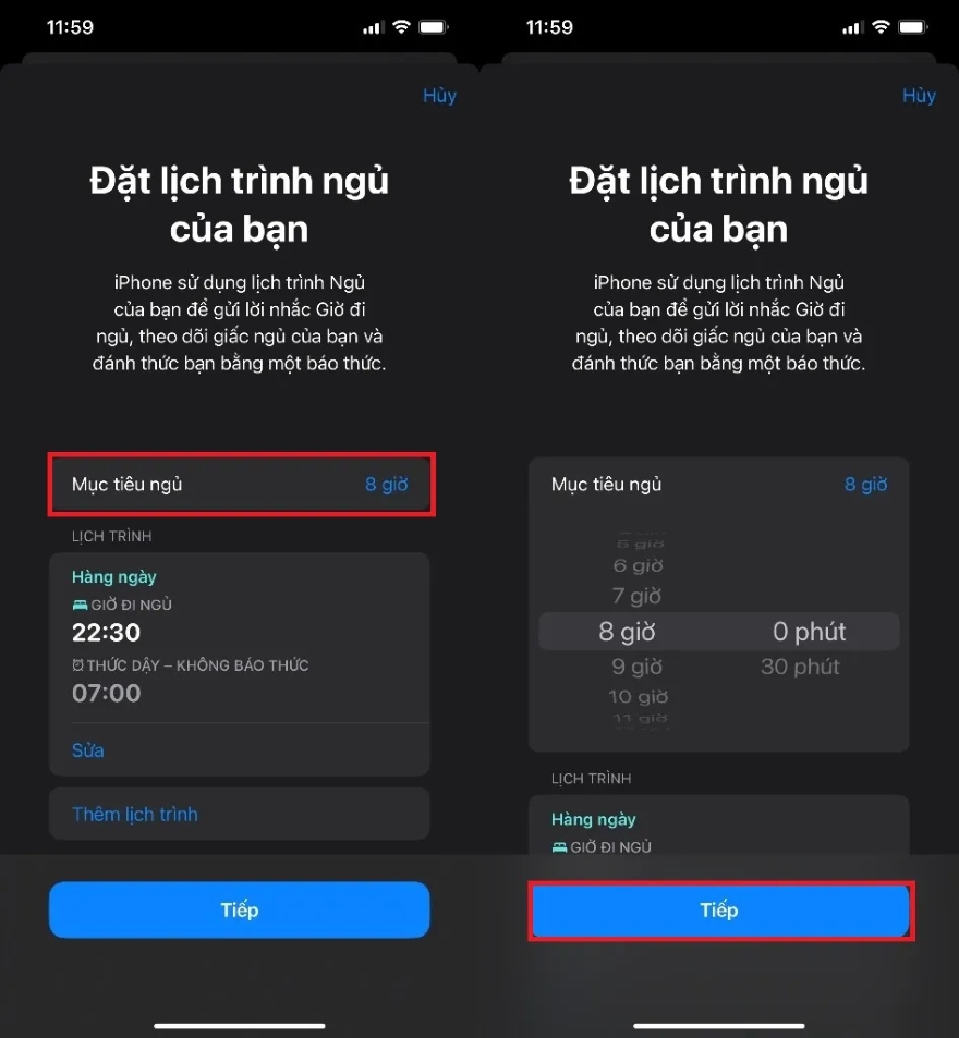 Cách thiết lập chế độ ngủ iPhone trên ứng dụng Sức khoẻ