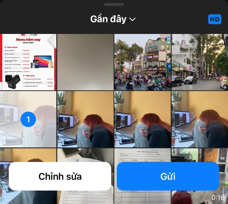 gửi ảnh chất lượng cao HD trên Messenger