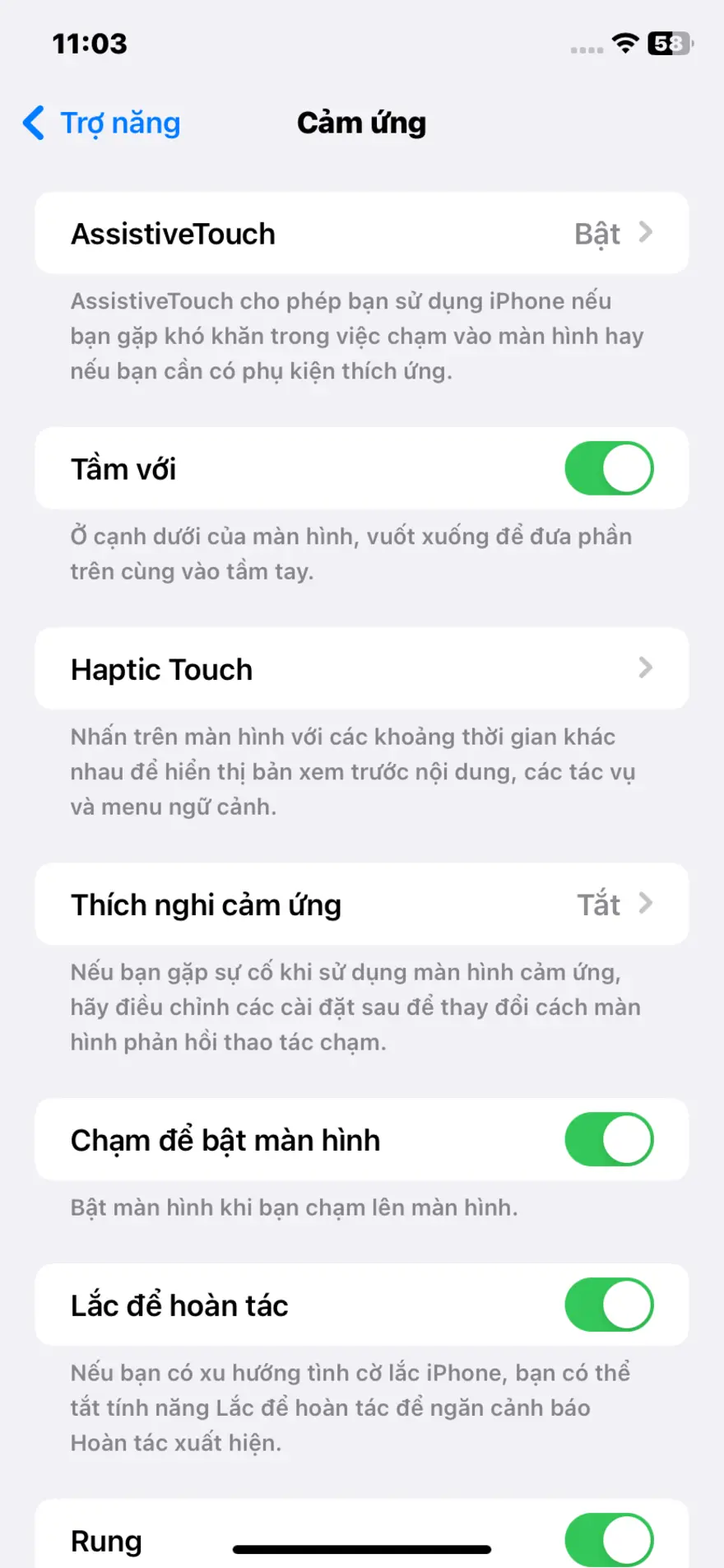 iPhone không hiển thị phím